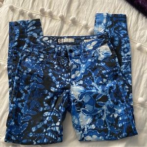 • Anne Klein • skinny tie dye watercolor pant/jean